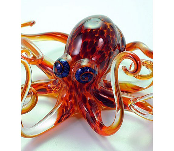 Michael Hopko- Blown Glass Geranium Octopus